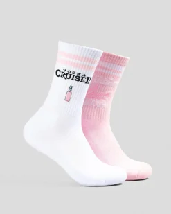 Vodka Cruiser Lush Embroidery Sneaker Socks 2 Pack