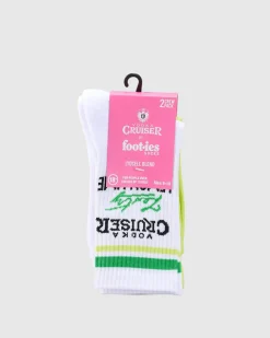 Vodka Cruiser Zesty Lemon Lime Sneaker Sock 2 Pack