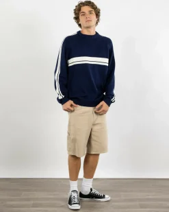 White Lines 2.0 Knitted Crew Jumper