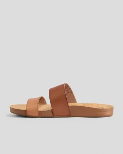 Womens Cushion Vista Cork Slide Sandals