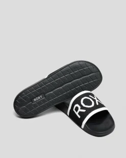 Womens Roxy Slippy Knit Slide Sandals