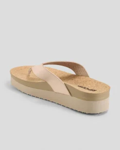 Womens Sandy Bloom Open Toe Slide Sandals