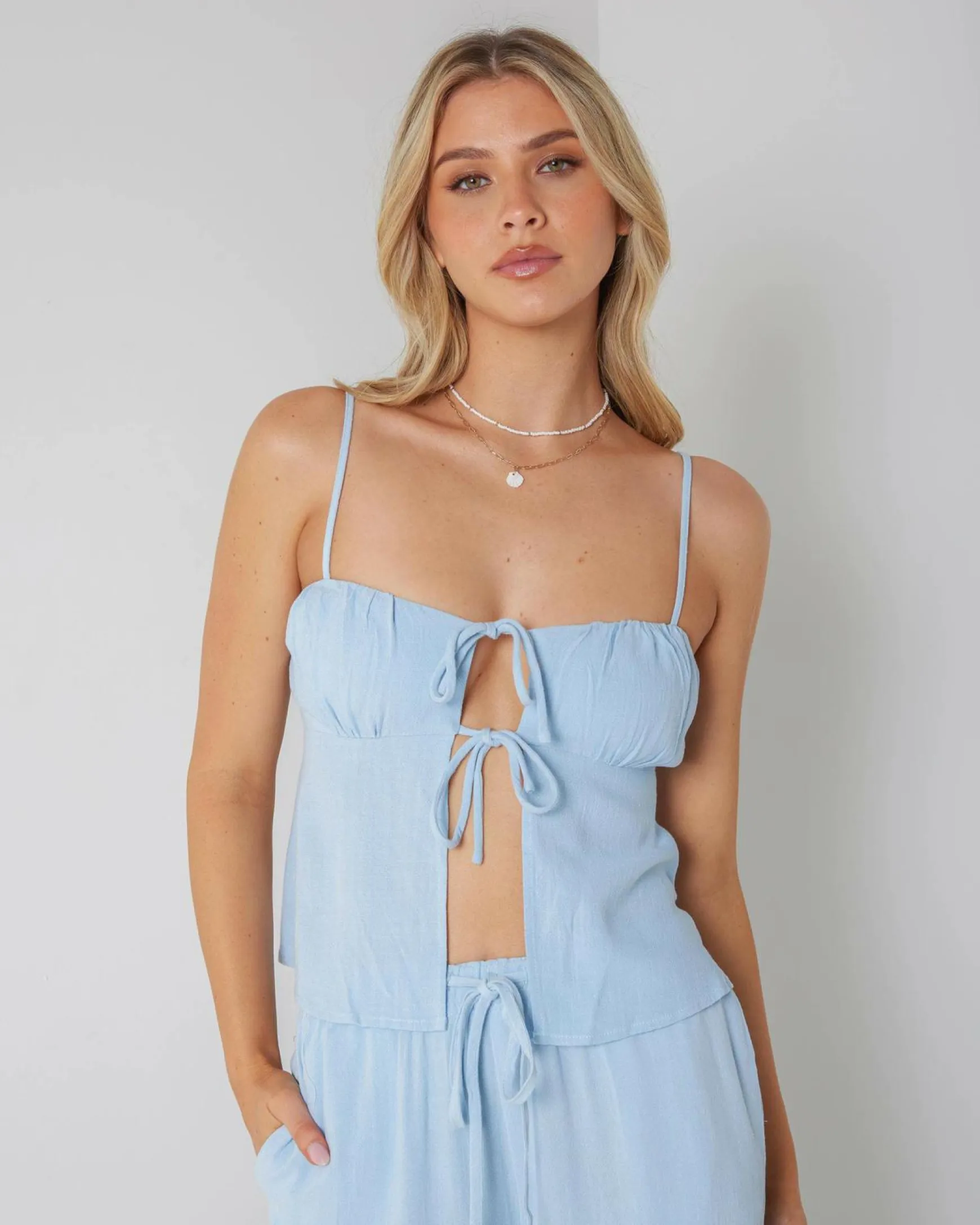Zelm Dallis Tie Front Top